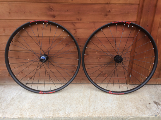 Roues VTT Carbon Asymmetric 29er, moyeux Tune King Kong black, rayons Sapim CX Ray